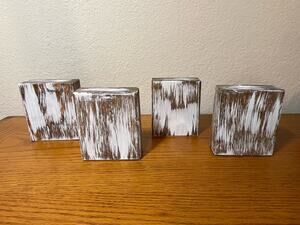 Wood block blanks crafting 4 pieces vinyl